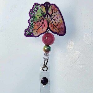 Badge Reel, Respiratory Lungs (swivel alligator clip)